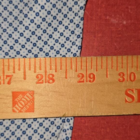 Society Of Threads No Iron Slim Fit Blue Patterned Shirt Mens Size M - Picture 11 of 13